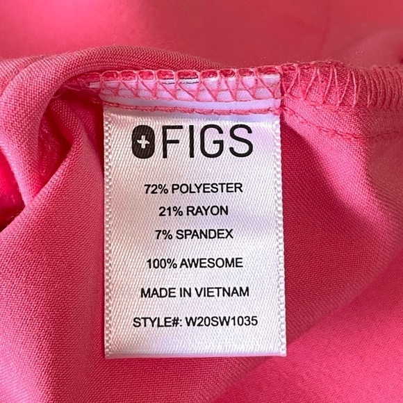 NWT Figs Limited Edition Nata Zip Henley Scrub Top Neon Pink XS - Picture 15 of 16